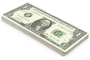 SCRATCH LOVER Scratch Cash Dólares - soborno de 100 x $ 1 dólares (tamaño real), dinero para jugar, Props Money