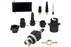 JINGTOPS Adaptador Inflador Paddle Surf Colchon,8 Adaptador Compresor Valvula Set,Accesorios Paddle Surf Kayak Barca Hinchable Bote Inflable Equipo Inflable