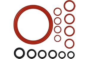 Trukafie Uszczelka zestaw konserwacyjny o-ringi, 15 szt., silikonowa uszczelka o-ring do Philips Saeco Gaggia Spidem, pierścienie uszczelniające do zaworu wspomagającego zawór parowy, zestaw do