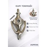 Kapı Tokmağı, Metal, Paslanmaz &Ccedil;elik Vida, Modern Tasarım, Kolay Montaj, Dayanıklı Kapı Vuracağı