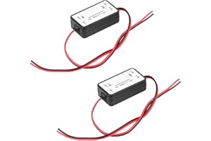ZESCYHA 2 Pièces Condensateur 12V Auto, Filtres Antiparasite pour Caméra de Recul, Redresseur Stabilisateur Relais d'alimentation 12 V DC, Adaptateur de Filtrage pour Caméra de Recul Voiture Auto Radio Écran