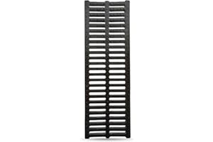 VIBEO Caniveau Exterieur Grille de Drainage de Tranchée Linéaire en Plastique, Couvercle de Drainage Extérieur Robuste pour Terrasse de Jardin, Garage, Filtres à Eau de Pluie Étroits pour Bloquer(Black,30cm