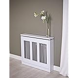 vidaXL Madera para Cubrir el Radiador MDF Blanco 112 cm Cubre ...