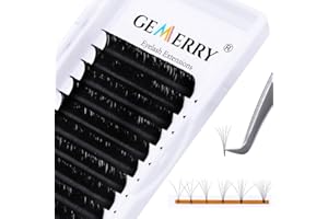 Extensiones de Pestañas Volumen Ruso 2D 3D 5D 8D 10D -0.07 C curl 13mm - Pestañas Postizas Individuales Naturales Profesional de GEMERRY (0.07-c curl-13mm)