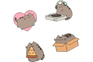 Grupo Erik Set Pins Pusheen - 4 Figuras Pusheen, broches : Pins para Mochila o Pin para Ropa | Merchandising oficial - Accesorio camiseta o para mochila original
