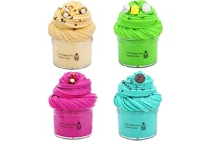 SIMUER 4 Pack Butter Slime Kit,Slime Putty Giocattolo di Fango profumato Bambini Adulti (K)