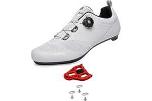 ARTVEP Zapatos de Ciclismo para Hombre y Mujer, Bicicleta de Carretera MTB Compatibles con SPD SPD-SL Delta Pedal Look, Transpirables para Peloton