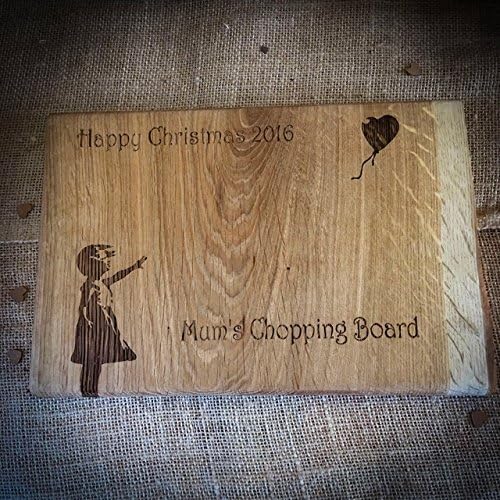 Mum's Live Edge Oak Bread Board - Chopping Board - Serving Board - Cheese Board - 30 x 20cm
