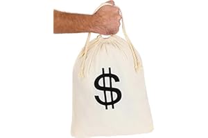 YEWCEP 1 StüCk Geldsack, Ein Sack Voll Geld, Geldsack MüNzbeutel, GeldsäCkchen,Geldsack Geschenk, MüNzbeutel, Usd Logo Stoff Tasche,Accessoires, Kleidung, Fasching