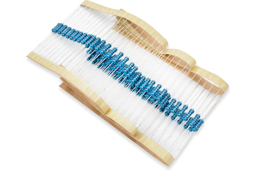 Innfeeltech 100 Pcs 1/2W 1% Tolerance 1K Ohm Metal Film Resistor Resistance for DIY Project and Experiments