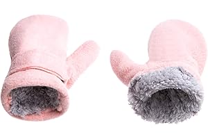 SEYUFN Guanti invernali per neonati fodera in pile per bambini piccoli guanti caldi e morbidi per bambini ragazze guanti regolabili all'aperto