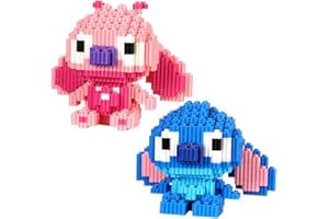LGQHCE S-titch Building Blocks S-titch Micro Blocks Set 2pcs Mini Bausteine 3D-Modell Spielzeug Cartoon Anime Mini DIY Bausteine Mini Puzzle Blocks Building Kit Geschenk Für Kinder