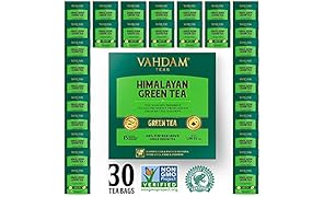 T&egrave; verde in foglie dall'Himalaya (30 bustine) - 100% T&egrave; naturale disintossicante e snellente, perfetto per perdere peso. Il miglior t&egrave; verde in foglie al mondo, confezionato direttamente in India