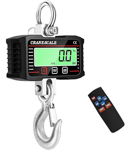 Portable Weighing Scale Digital Crane Scale – Heavy Duty 1500kg/3000lb With Remote Control & LED Display Smart Food Scales Calorie Counting