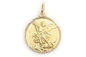 DE BUSSY St. Michael Erzengel aus Sterlingsilber, 18 kt Goldabdeckung. St. Michael Erzengel, verteidigen Uns im Kampf