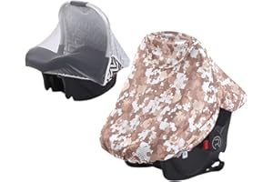 IEASEY 2 in1 Universal Sonnenverdeck für Babyschale Sonnendach mit Insektenschutz UPF 50+ UV Schutz Verdeck Sonnenverdeck für Maxi Cosi Cabrio/CabrioFix/Pebble/Citi Sonnenschutz Sonnendach