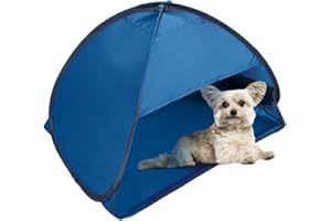 HACRAHO Strand-Sonnenschutz, Pop-Up-Strandzelt, 1 Stück, tragbares Sonnenschutzzelt für UV-Schutz, winddicht, Camping, Picknick, Zelt, kleine Hunde, Katzen und andere kleine Haustiere, Blau, M
