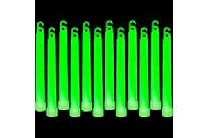 Binnan 25pcs Bâtons Lumineux Verts,Bâtons Fluorescents,Baton Lumineux,Baton Lumineux Fluorescent,Ultra Lumineux,Militaires de Sécurité d'urgence,pour Randonnée,Fête,Camping