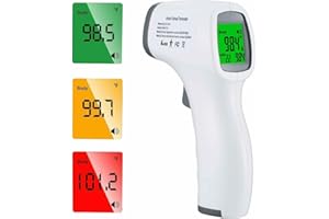 YNR Adult No Touch Forehead Thermometer Digital Thermometer Infrared Thermometer for Baby Kids with High Temperature Alarm and Instant Accurate Reading