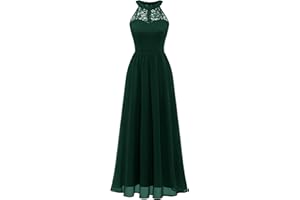 Wedtrend Abendkleid Damen Lang Neckholder Kleid Damen Ballkleider Elegant für Hochzeit Chiffon Brautjungfernkleider