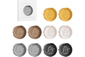 JYNVO Cache Prise Bébé 10 PCS Cache - Prise Silicone Dinosaure (2x Blanc/Noir/Café/Gris/Jaune) - Maison & Enfants Protection Électrique