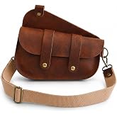 Oh Deer Leather Hakiki Deri &Ccedil;apraz Omuz &Ccedil;antası &ndash; Klasik Saddlebag Tasarım | Hakiki Deri