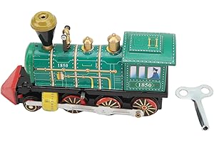 Shipenophy Zugspielzeug Zum Aufziehen, Uhrwerk-Lokomotive, Niedlich, Dekorativ, Vintage-Metall, Handgefertigt für