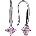 GIVA 925 Silver Baby Pink Square Earrings | Gifts for Girlfriend, Gifts for Women and Girls | With Certificate of Authenticity and 925 Stamp | 6 Month Warranty*