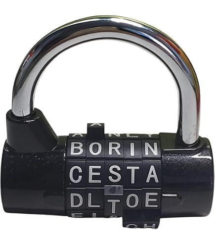 Cadenas à Code 5 Lettres HOJLKLD - Serrure Casier École, Gym, Valise - Anse 7mm