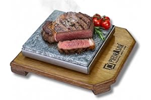 PIEDRASAR PIEDRAS PARA ASAR Piedrasar Piedra Volcánica para Asar Carne. Set Completo Personalizado Pc 16x16 cm