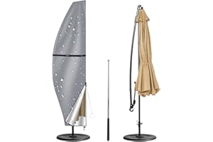 MI CASA Sonnenschirm Schutzhülle, Sonnenschirmhülle Schutzhülle für Sonnenschirm 2 bis 4 M, Ampelschirm Schutzhülle Ampelschirm Hülle Gartenschirm Abdeckung, Wasserdiht und UV-Anti (280x30x81/46cm)