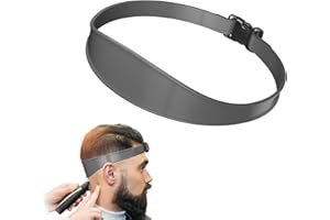 ChAusa Haarschneide Schablone, Haarschnitt Gebogenes Band, Haarschnittvorlage Neckline Shaving Template, Silikon Haarschnitt Vorlage, Einstellbare länge, für DIY Home Haarschneideanleitung (Grau)