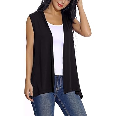 Gilet sans manches femme avec capuche