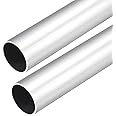 DMiotech 2Pack (30mm OD x 27mm ID) 6063 Aluminum Round Tube 300mm Length Industry Metal Tubing for Machinery Frame Construction DIY Projects