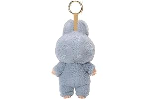 DHINCHANSAIB Labub-Schlüsselanhänger, niedlicher Plüsch-Anhänger, elegantes Geschenk für Damen und Herren, Zubehör für Tasche und Keyring