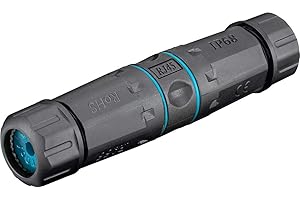 Goobay 44416 Outdoor (IP68) LAN Network Cable Connector, CAT 6A UTP Shielded, Dustproof and Waterproof, LSA Mounting, Tool-Free, 500 MHz Bandwidth