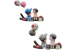 LANDSCAPE LIGHTS2K 2pcs DéCo Voiture IntéRieur Ornements De Tableau De Bord De Voiture Mini Figurines De Couple DéCor Dessin Animé Voiture Tableau De Bord DéCorations Pour Tableau De Bord De Voiture, De Bureau