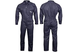 NORMAN Black Men's Coveralls Boiler suit Overalls for Warehouse Garages Workers Heavy Duty