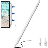Penna iPad Compatibile con Apple iPad 2018-2023, Penna per iPad con Palm Rejection e Ricarica Wireless,iPad 6~10th、iPad Air 3