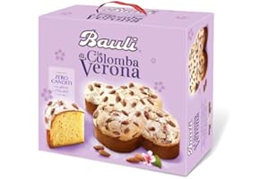 Bauli La Colomba di Verona Easter Cake Without Candied Fruit with Icing and Almonds 1Kg Baked Product Easter Dove of The Italian Tradition