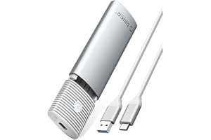 ORICO Carcasa SSD M.2 SATA de Aluminio, Adaptador USB C 5Gbps Sin Herramientas, Lector USB 3.2 M.2 SATA, Caja Externa SSD para 4TB SATA B-Key/B+M-Key SSDs 2230/2242 /2260/2280 (No para NVMe)-PWM2-WH