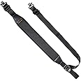 Adjustable Gun Sling with detachable Swivel-2 Point Sling Durable Rifle Sling With Anti-Slip Neoprene Shoulder Pad for Enhanced Comfort & Stability