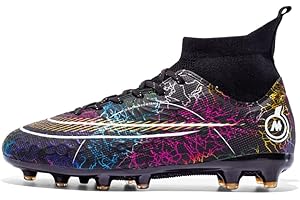 Hmhnsya Chaussures De Football Hommes Formation Professionnelle Spike Chaussures De Football Chaussures De Football Haute Cheville pour Enfants Baskets Unisexes