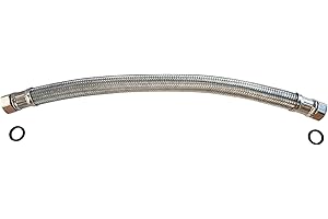 SOMATHERM FOR YOU, Flexible chauffage 2 écrous tournants 3/4" - Longueur 500 mm - DN20 - Raccords laiton - Tresses acier inox - Tuyau EPDM - Température max 90°C - Pression max 6 bars