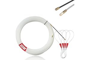 RUGLAMZHIP Sonda Passacavi Professionale, 20M Sonda Elettricista, Sonda Tiracavi Estrattore Molla da Elettricista con 4 Molla di Guida, per Cavi Elettricista, Installazione di Cavi