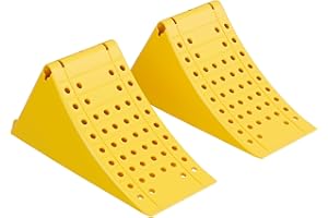 WILTEC XPOtool Lot de 2 Cales de roue – 470 x 200 x 230 mm – en HDPE robuste – Capacité max. 6,5 t – Sabot d’arrêt automobile pour Véhicule Remorque Voiture Camping-car Caravane – Bloque-roue Cales de frein