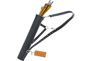 BANTORO CRAFTS Carquois de tir à l'arc en Cuir – Sac bandoulière Traditionnel à la Taille et à la Hanche avec bandoulière réglable pour Le tir et la Chasse