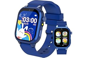 ELEJAFE Inteligentny zegarek dla dzieci, smartwatch dla dzieci i dziewczynki z 32 grami, krokomierzem, 3 trybami sportowymi, kamerą, muzyką, alarmem, latarką, minutnikiem, zegarkiem dla dzieci i zabawkami dla