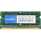TECMIYO 2RX8 4GB PC3L-12800S DDR3/DDR3L 1600MHZ Sodimm DDR3L-1600 PC3-12800 CL11 1.35V/1.5V 204Pin Non-Ecc Unbuffered Laptop