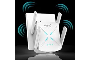 PHAVN AX1800 Repetidor WiFi, WiFi 6 Repetidor WiFi Largo Alcance Banda Dual 5GHz y 2.4GHz Amplificador Señal WiFi con 1 Puerto WAN/LAN Gigabit, 4 Antennas, MU-MIMO, Support Modo Repetidor/Ap/Router